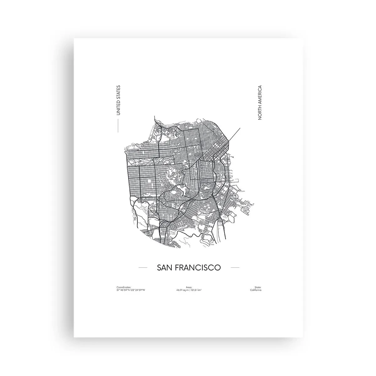 Poster - Anatomia di San Francisco - 30x40 cm