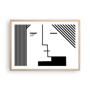 Poster in cornice rovere chiaro - Semplicemente un bacio - 70x50 cm