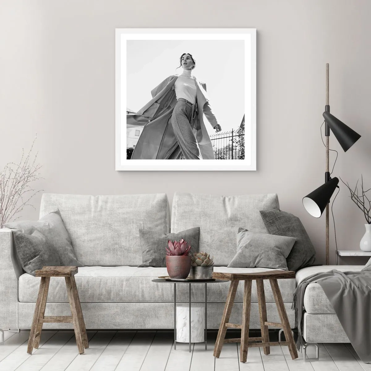 Poster in cornice bianca - Vieni con me? - 30x30 cm