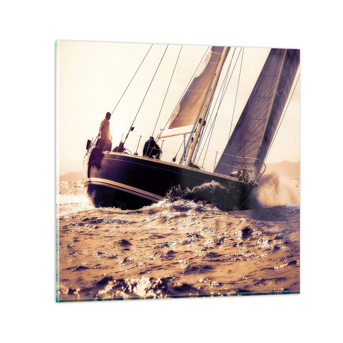 Quadro su vetro - Naviga, marinaio - 70x70 cm