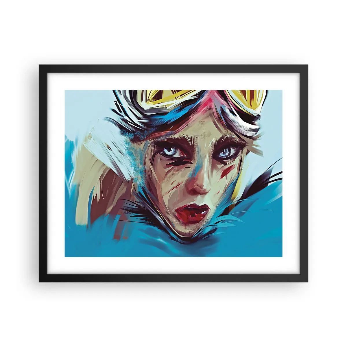 Poster in cornice nera - La guerriera della strada - 50x40 cm