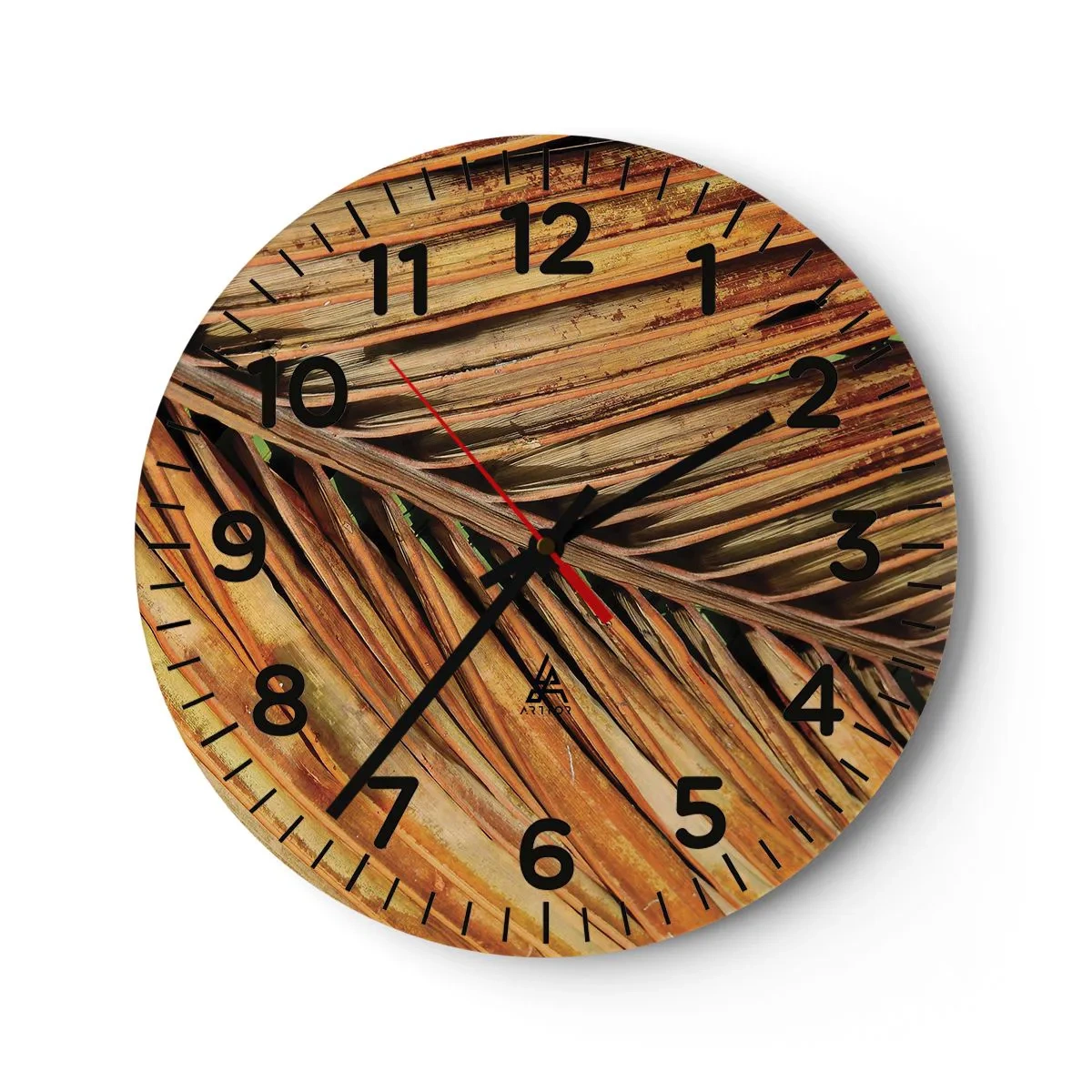 Orologio da parete - Orologio in Vetro - Oro di cocco - 40x40 cm