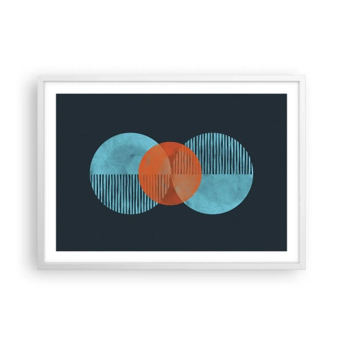 Poster in cornice bianca - Composizione simmetrica - 70x50 cm