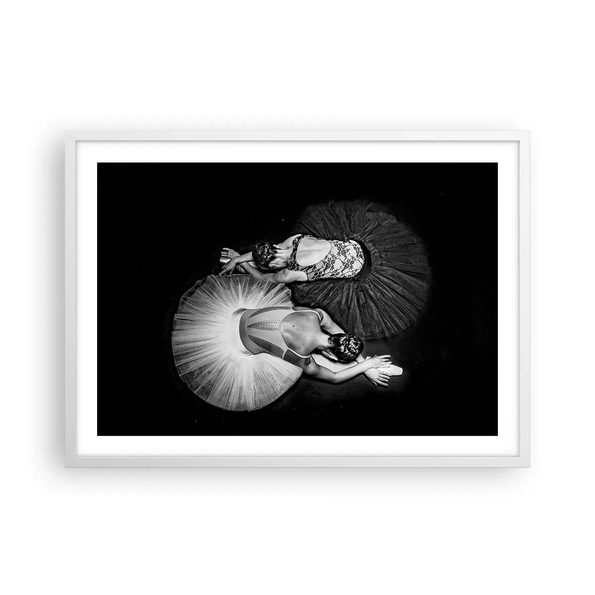 Poster in cornice bianca - Yin e yang - equilibrio ideale - 70x50 cm