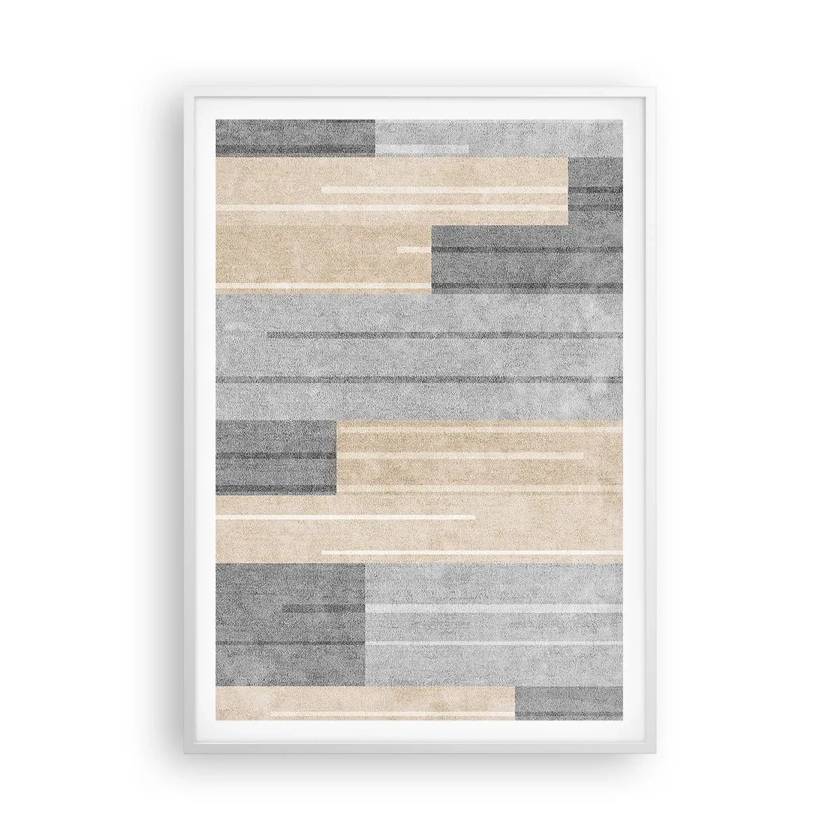 Poster in cornice bianca - Composizione: rigare dritto - 70x100 cm