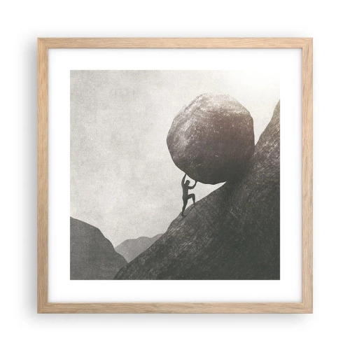 Poster in cornice rovere chiaro - Credo contro ogni speranza - 40x40 cm