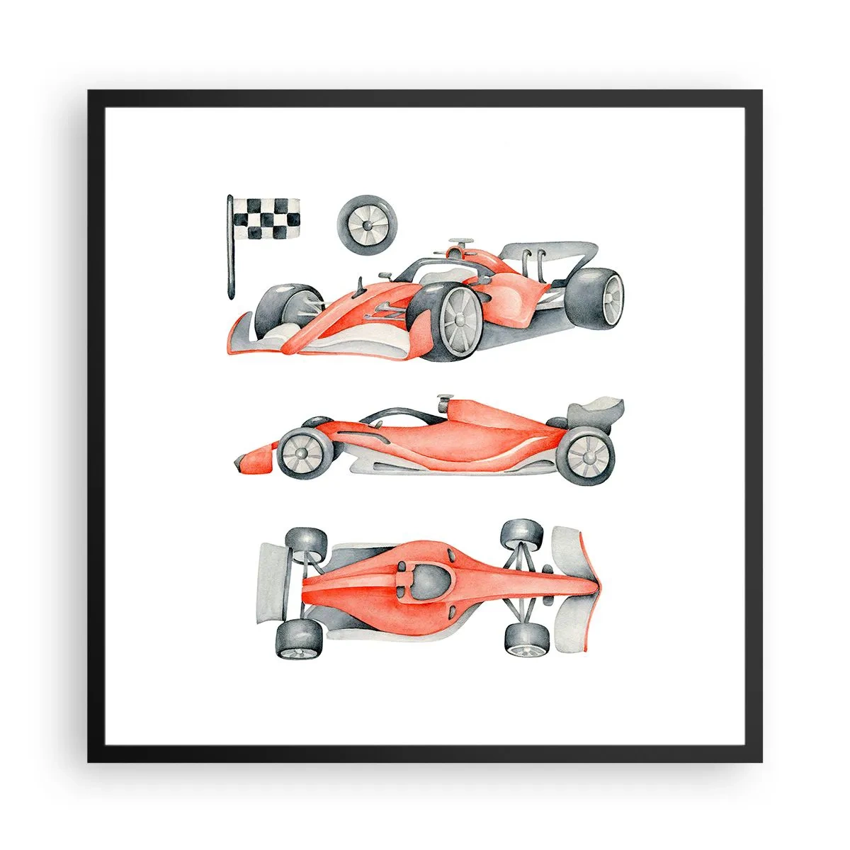 Poster in cornice nera - Inseguendo i sogni - 60x60 cm