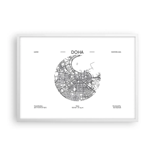 Poster in cornice bianca - Anatomia di Doha - 70x50 cm