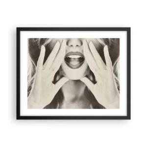 Poster in cornice nera - Arrivo! - 50x40 cm