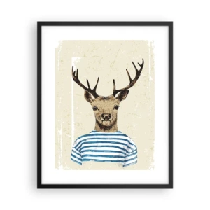 Poster in cornice nera - Mi piacciono le camicie a righe! - 40x50 cm