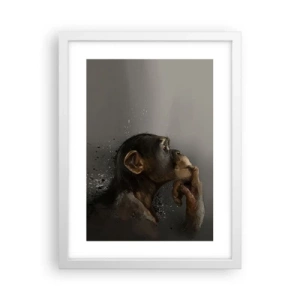 Poster in cornice bianca - Sicuramente un pensatore - 30x40 cm