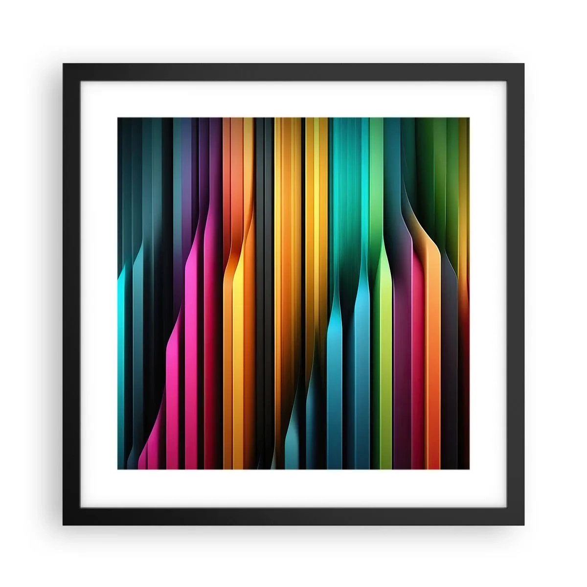 Poster in cornice nera - Organi di luce - 40x40 cm
