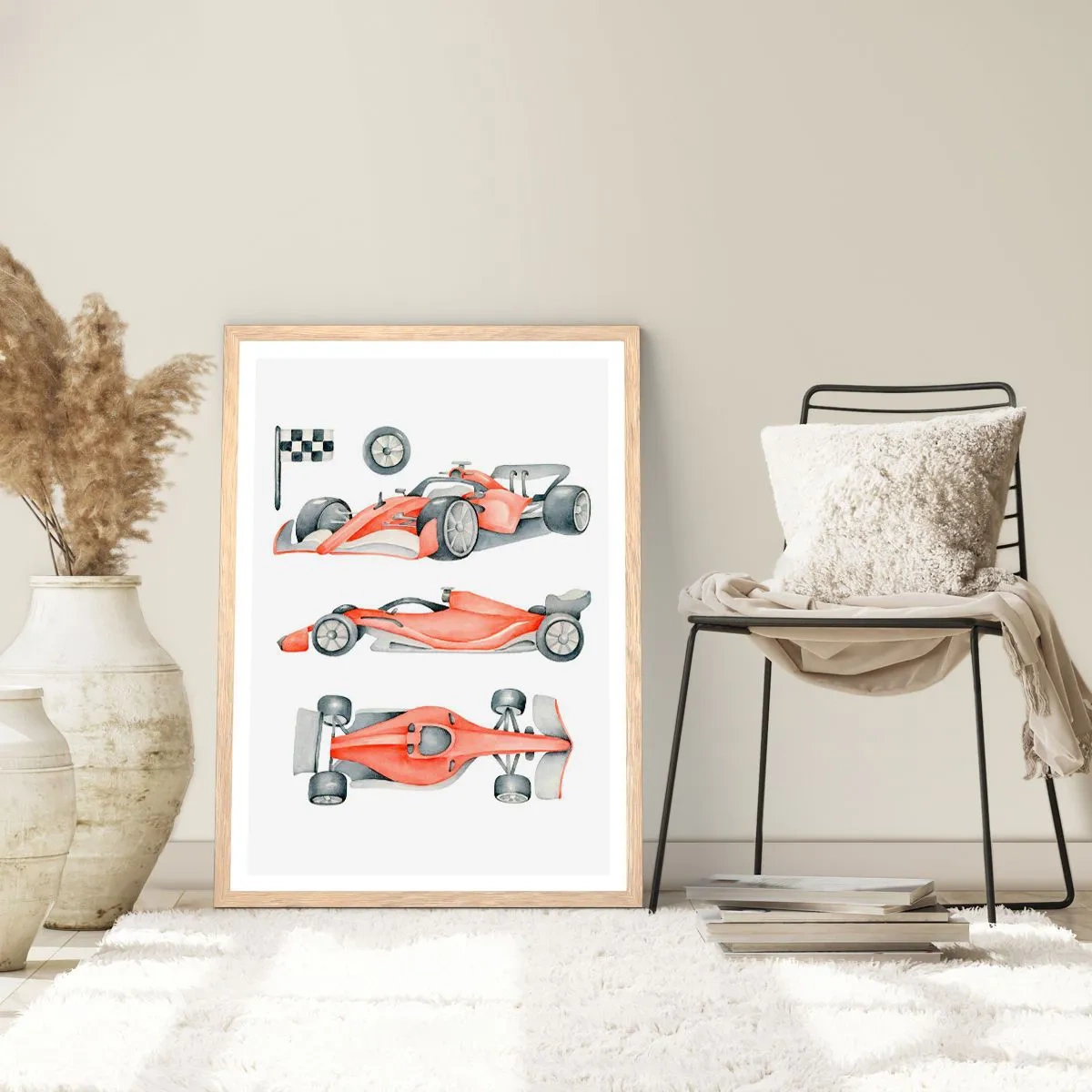 Poster in cornice rovere chiaro - Inseguendo i sogni - 50x70 cm
