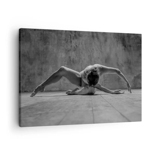 Quadro su tela - Stampe su Tela - Una ballerina in una posa artistica - 70x50cm - Simmetria ritrovata - Decorazione murale moderna per soggiorno e camera da letto ARTTOR