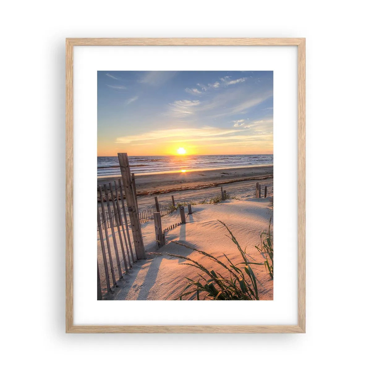 Poster in cornice rovere chiaro - Luci e ombre del vento - 40x50 cm