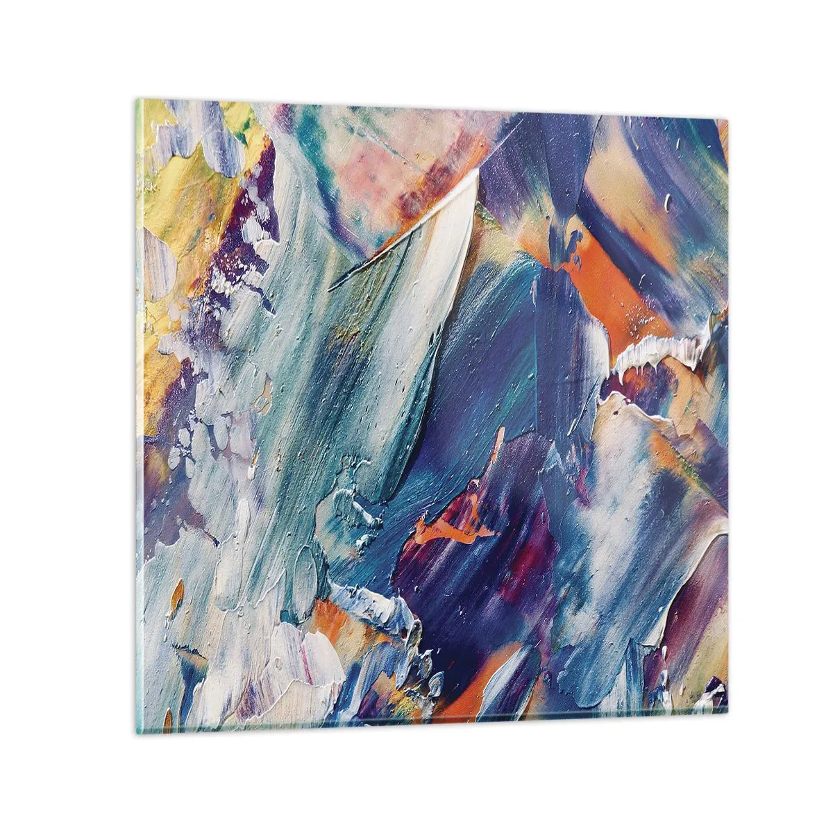 Quadro su vetro - La confusione del colore - 40x40 cm