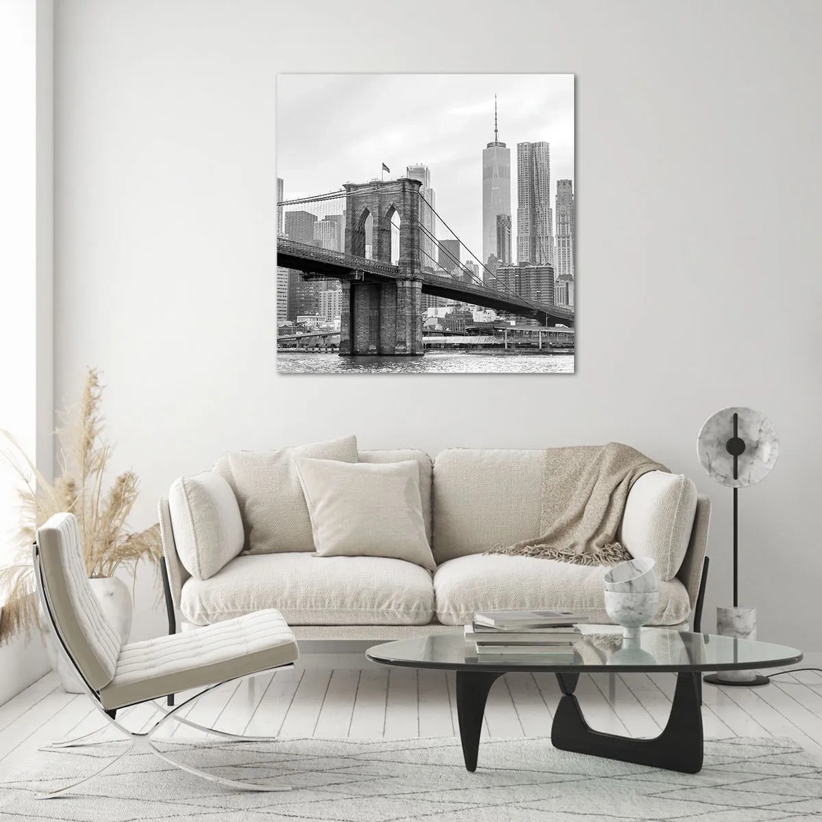 Quadro su vetro - Atmosfera di New York - 40x40 cm