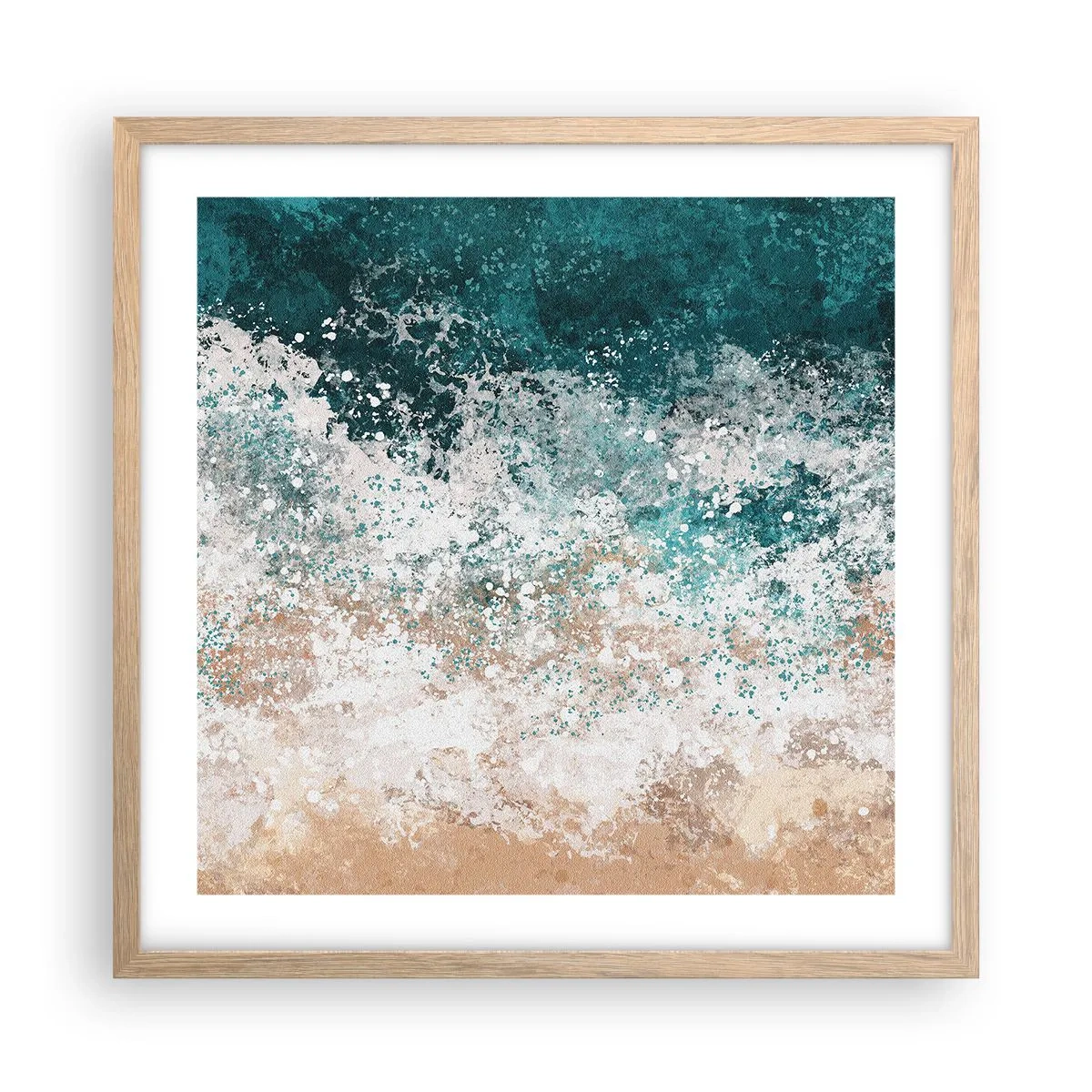Poster in cornice rovere chiaro - Storie di mare - 50x50 cm