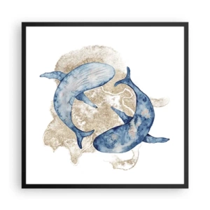 Poster in cornice nera - Amicizia o amore? - 60x60 cm