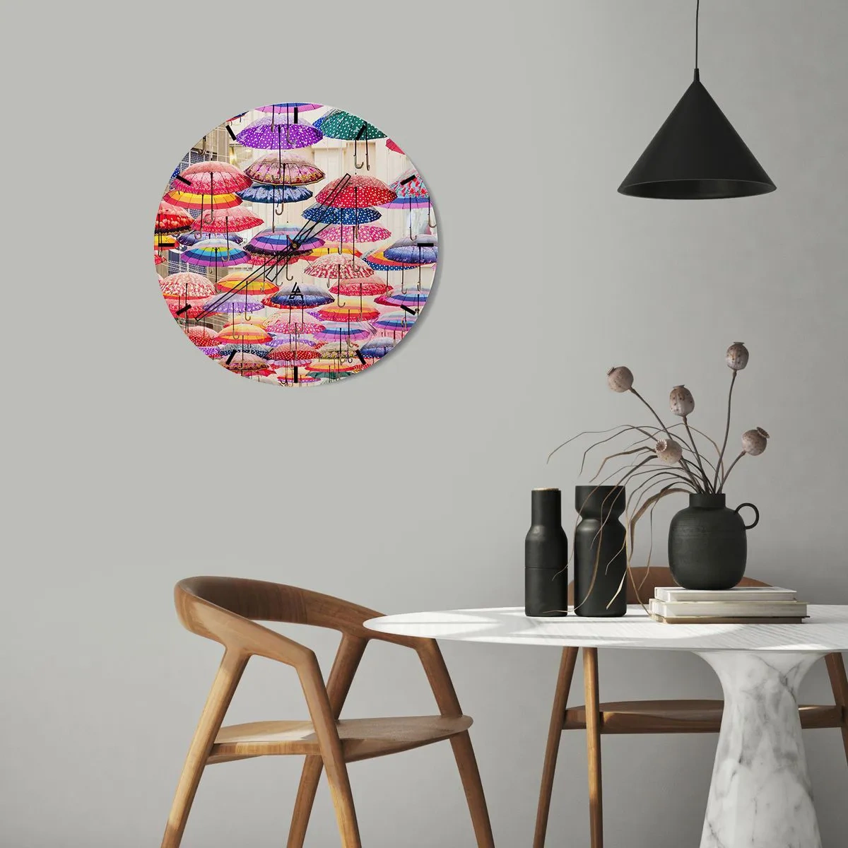 Orologio da parete - Orologio in Vetro - Prato cittadino - 30x30 cm