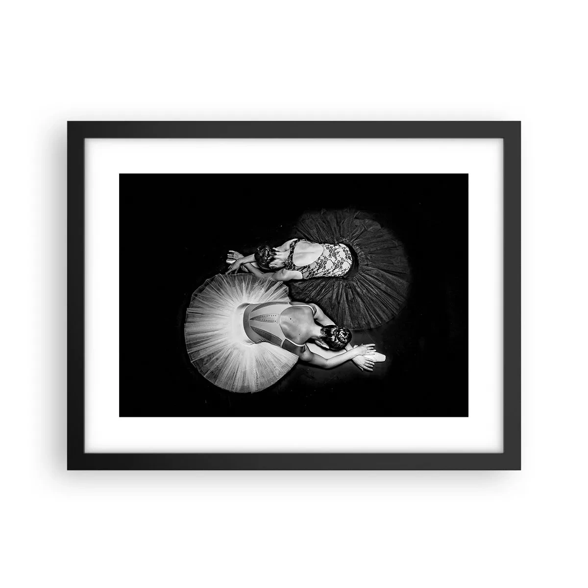 Poster in cornice nera - Yin e yang -  equilibrio ideale - 40x30 cm