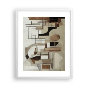 Poster in cornice bianca - Paesaggio urbano 2.0 - 40x50 cm