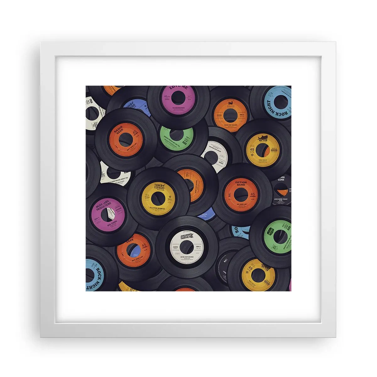Poster in cornice bianca - I colori della classicità - 30x30 cm