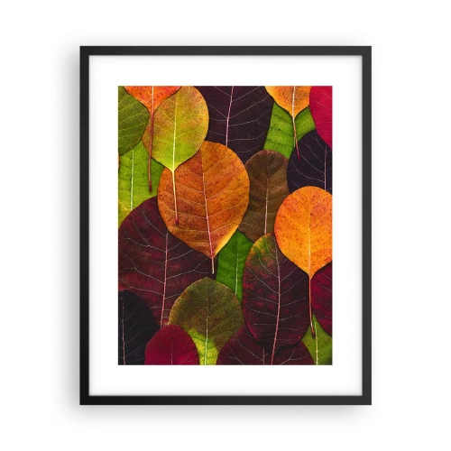 Poster in cornice nera - Mosaico autunnale - 40x50 cm
