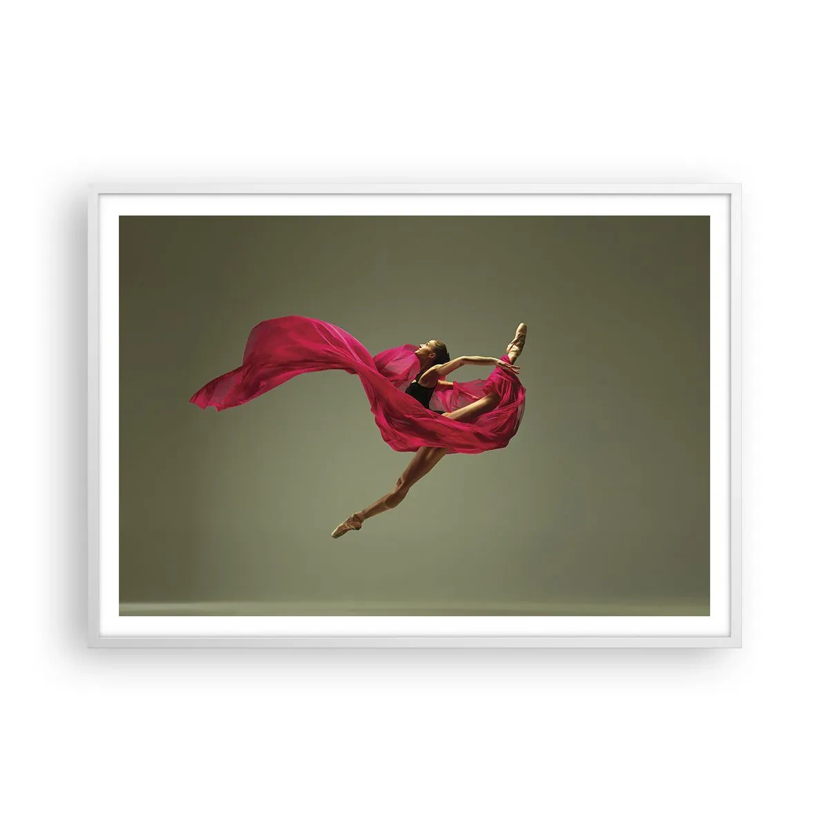 Poster in cornice bianca - Fiamma danzante - 100x70 cm