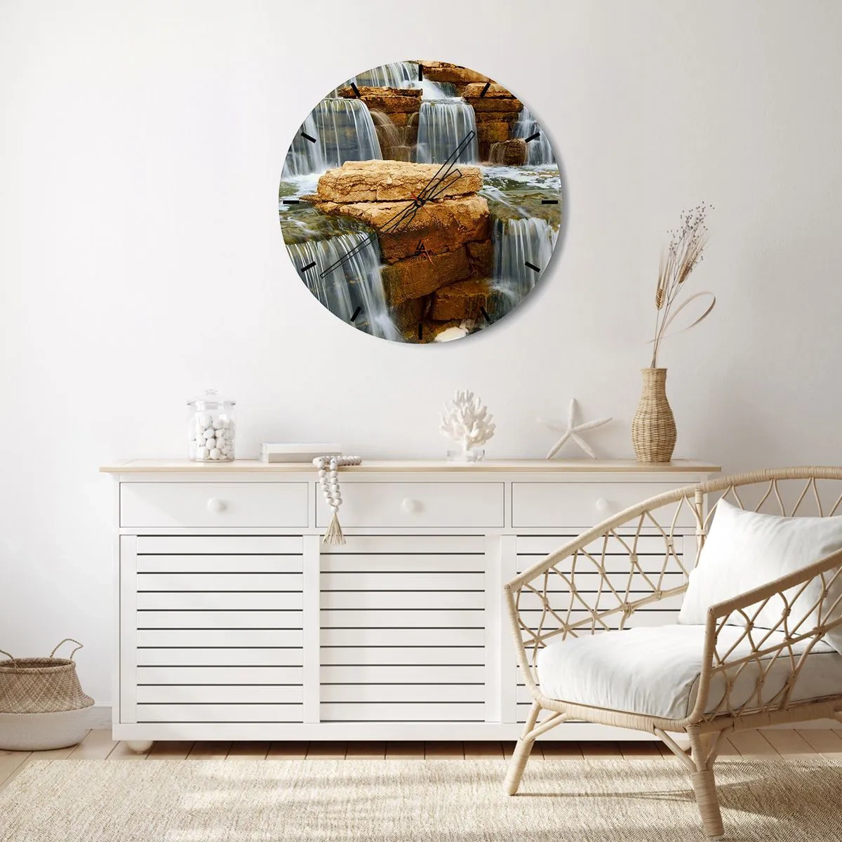 Orologio da parete - Orologio in Vetro - La scala verso il cielo - 40x40 cm