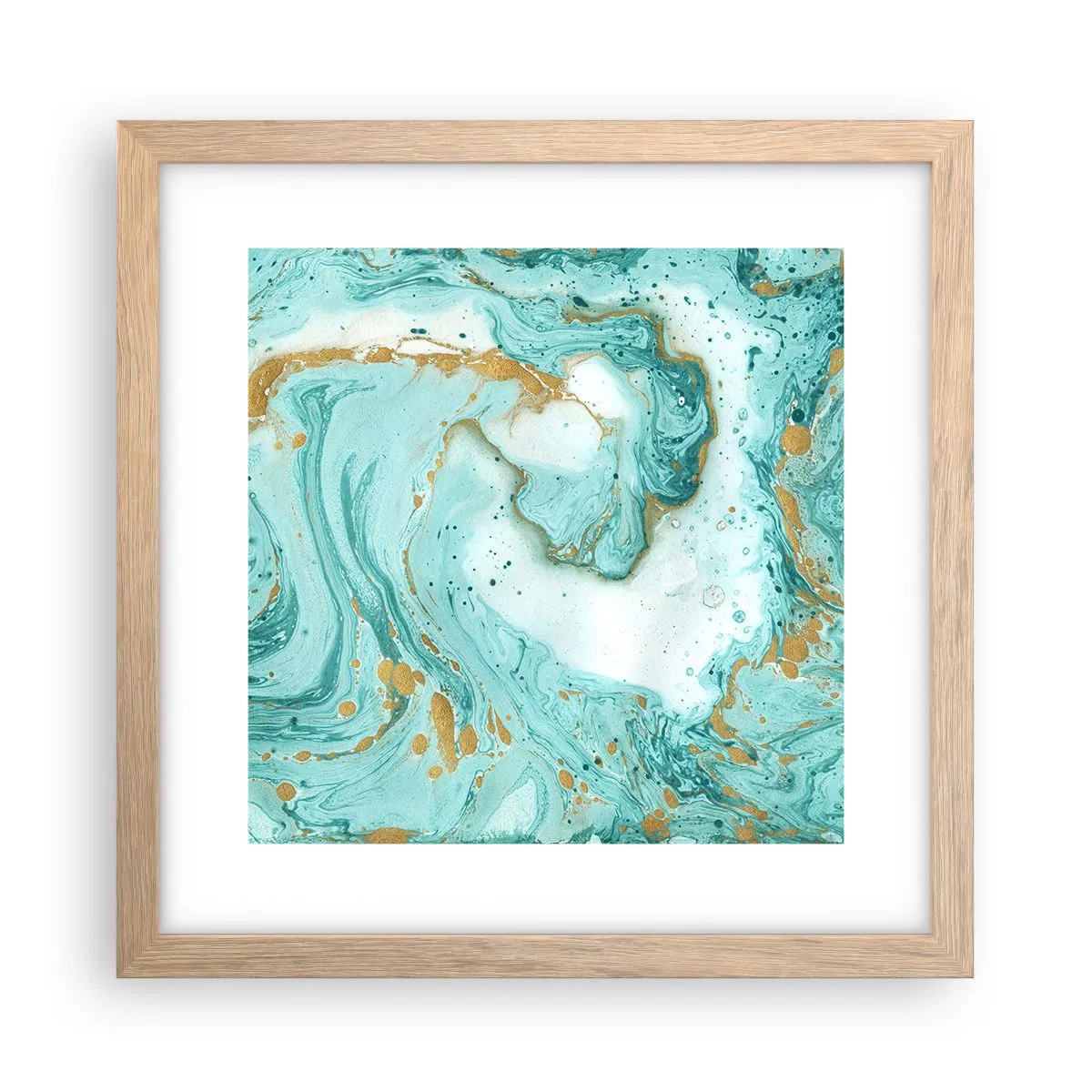 Poster in cornice rovere chiaro - La grande onda del periodo Edo - 30x30 cm