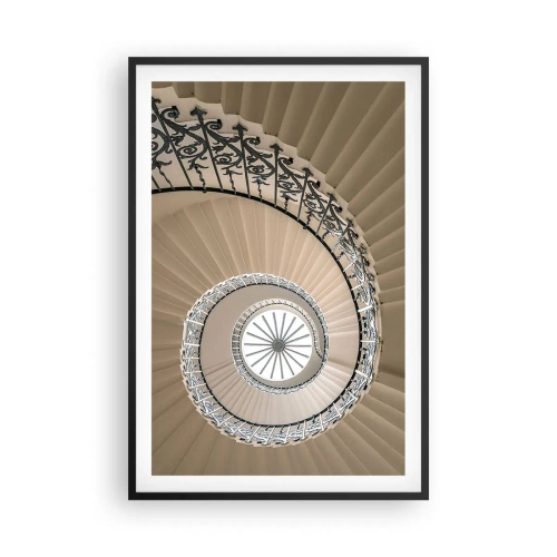 Poster in cornice nera - Al centro della chiocciola - 61x91 cm