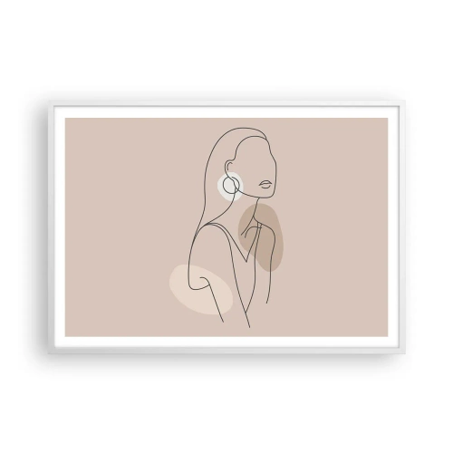 Poster in cornice bianca - Icona di giovinezza - 100x70 cm