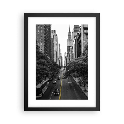 Poster in cornice nera - Alba a New York - 30x40 cm