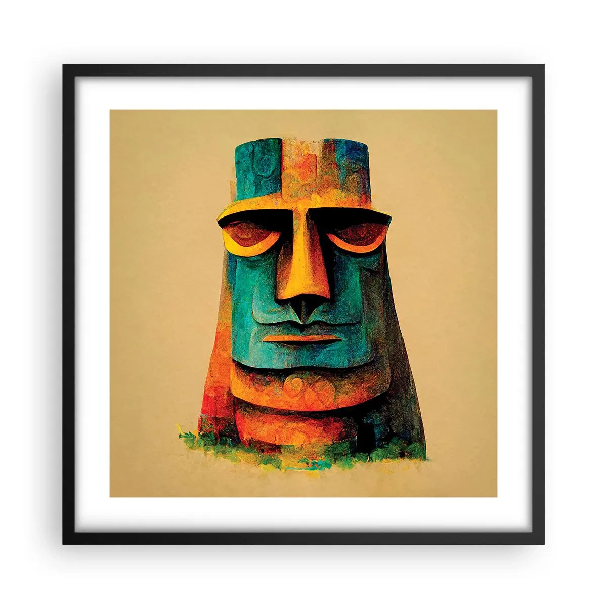 Poster in cornice nera - Statuario, ma simpatico - 50x50 cm