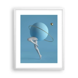 Poster in cornice bianca - E i pianeti folleggiano - 40x50 cm