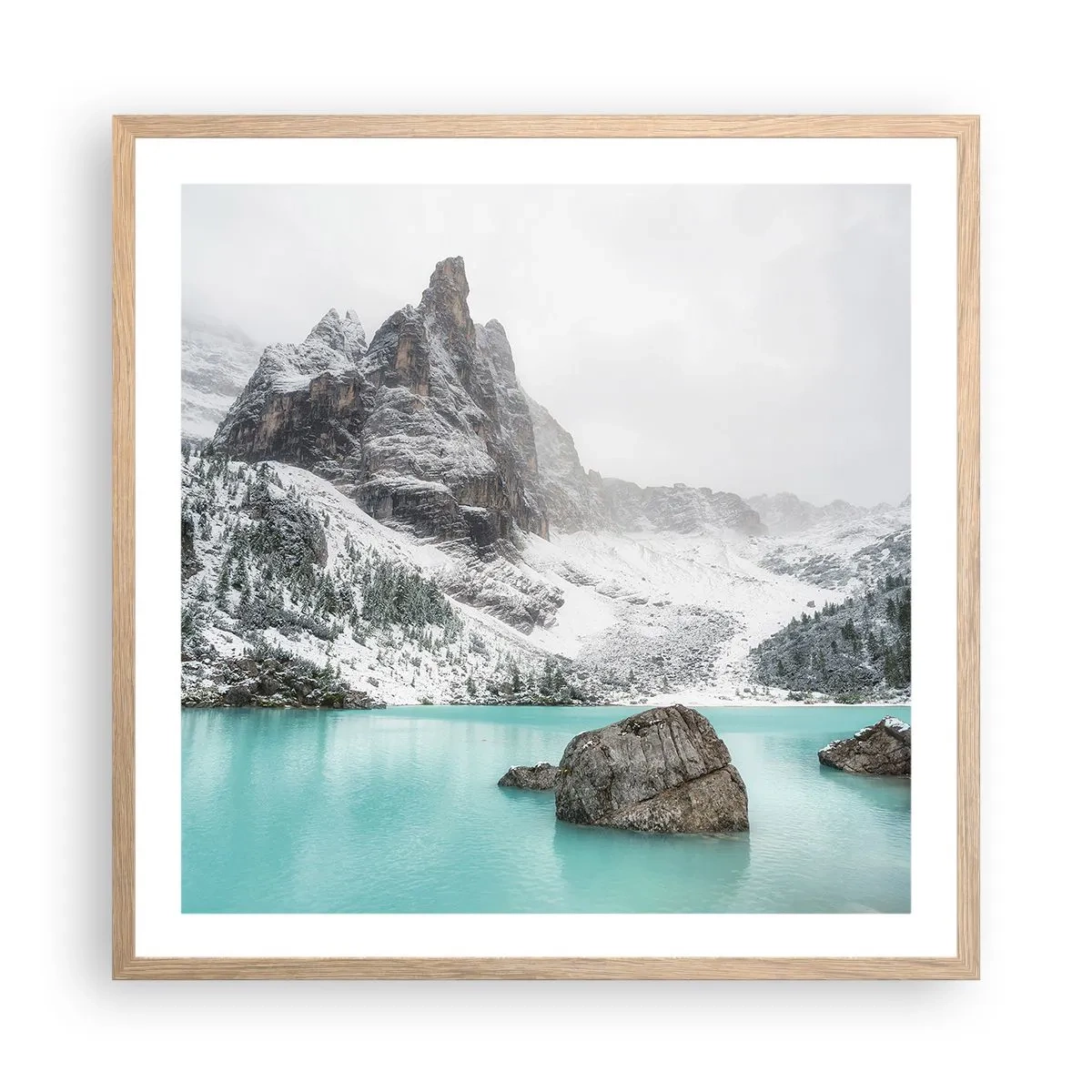 Poster in cornice rovere chiaro - Di guardia - 60x60 cm