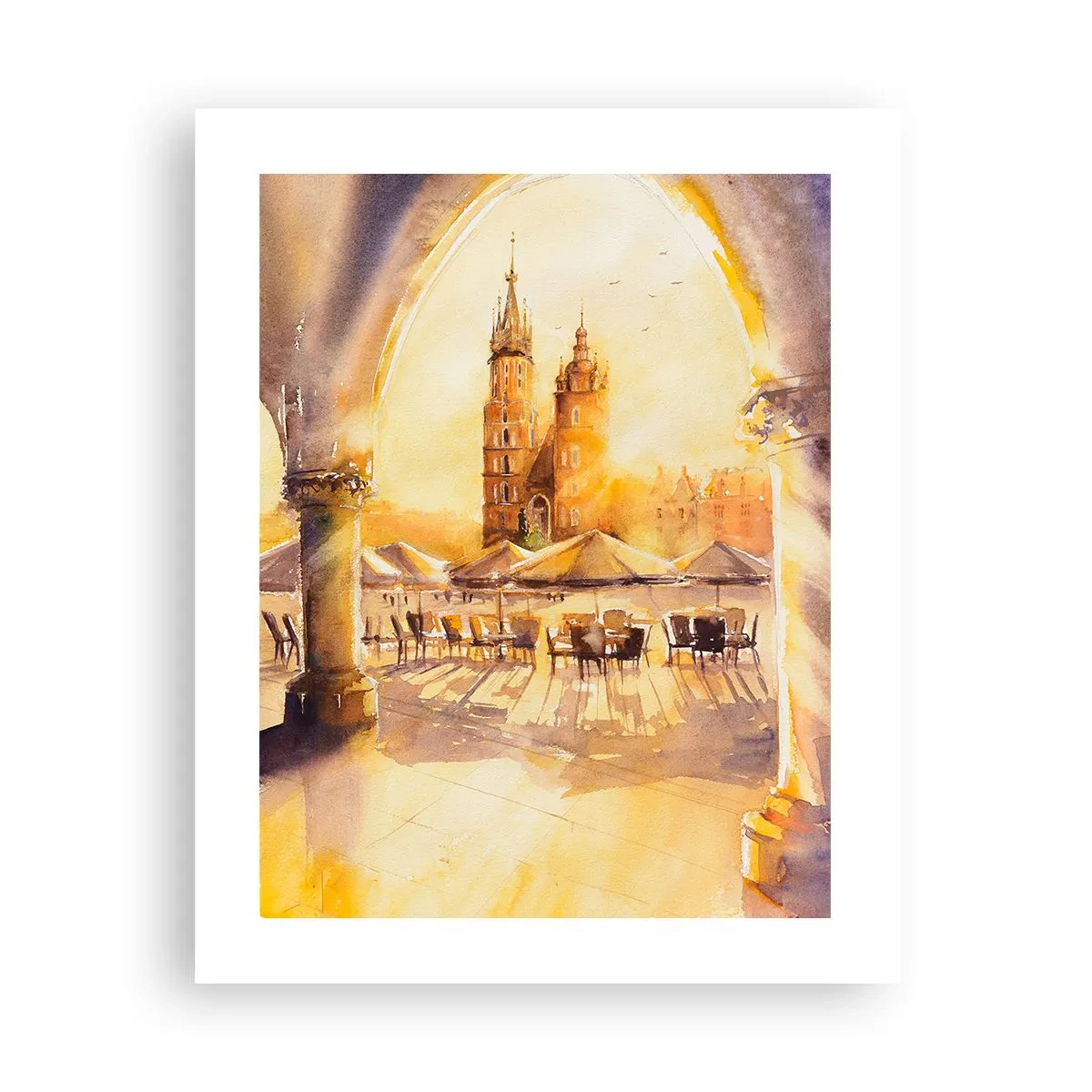 Poster - Alba sulla piazza di Cracovia - 40x50 cm