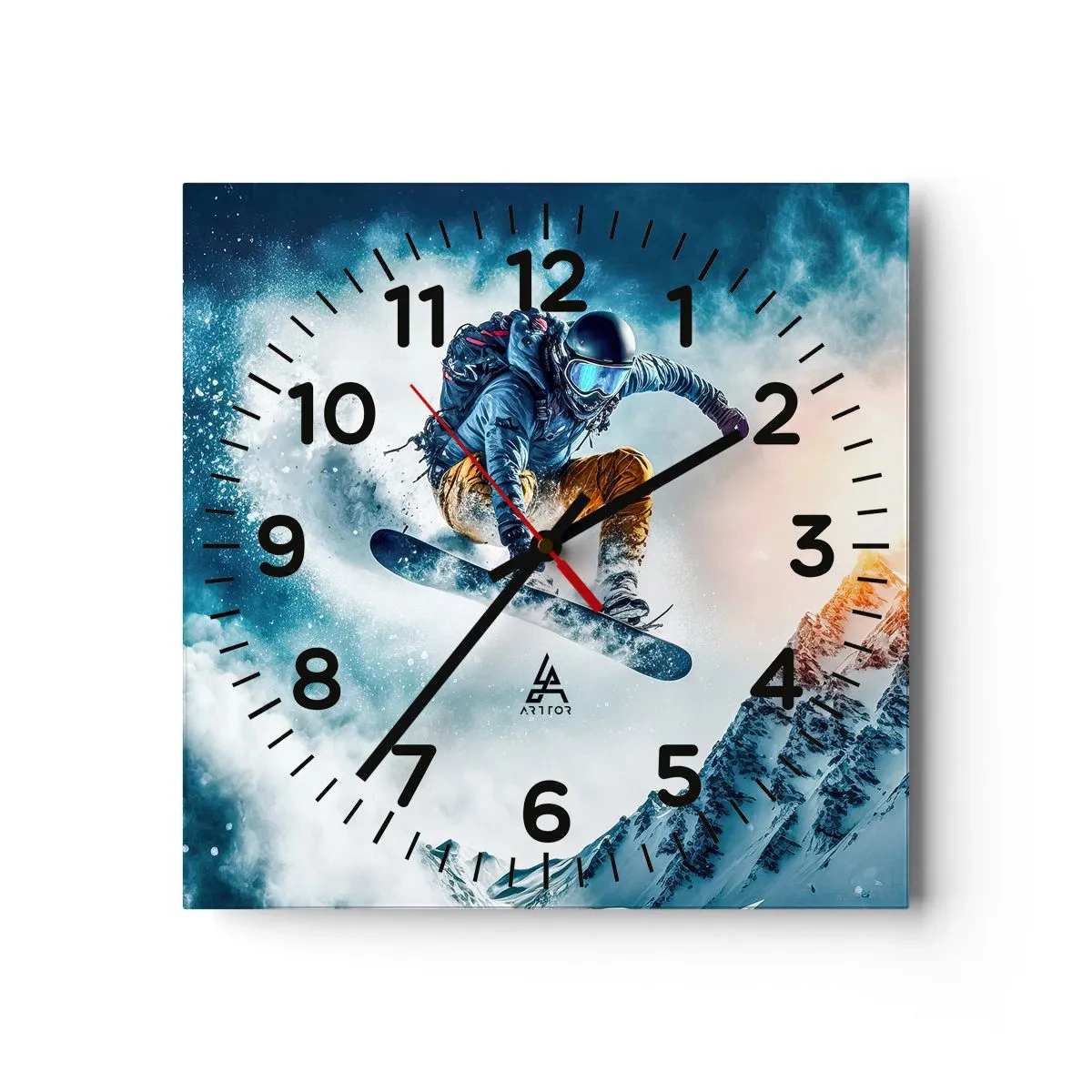 Orologio da parete - Orologio in Vetro - Emozioni estreme - 30x30 cm