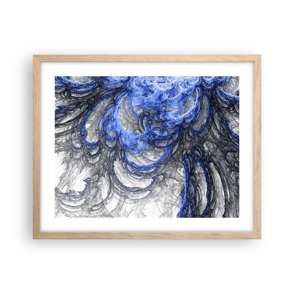 Poster in cornice rovere chiaro - La nascita dell'onda - 50x40 cm