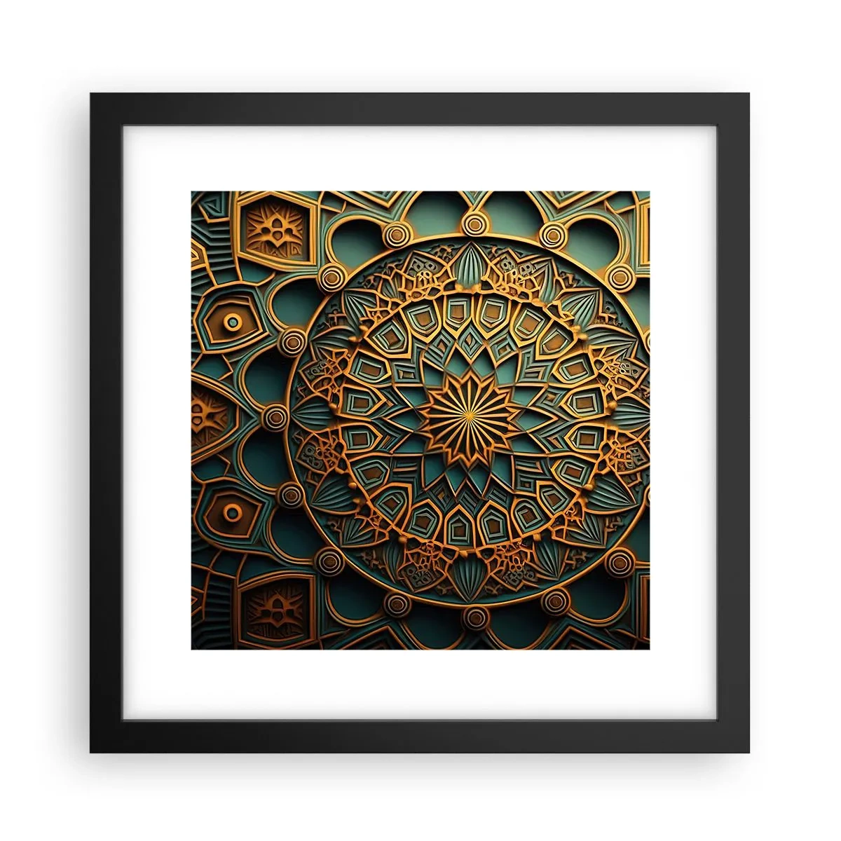 Poster in cornice nera - Atmosfera araba - 30x30 cm