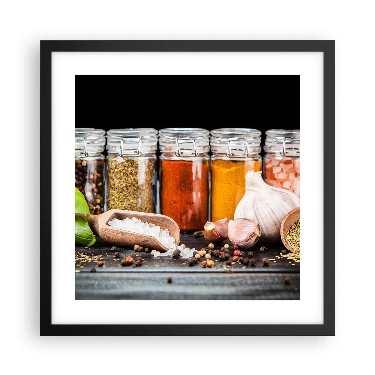 Poster in cornice nera - Perché la vita abbia sapore - 40x40 cm