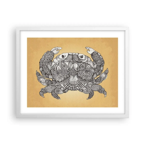 Poster in cornice bianca - I racconti del granchio - 50x40 cm