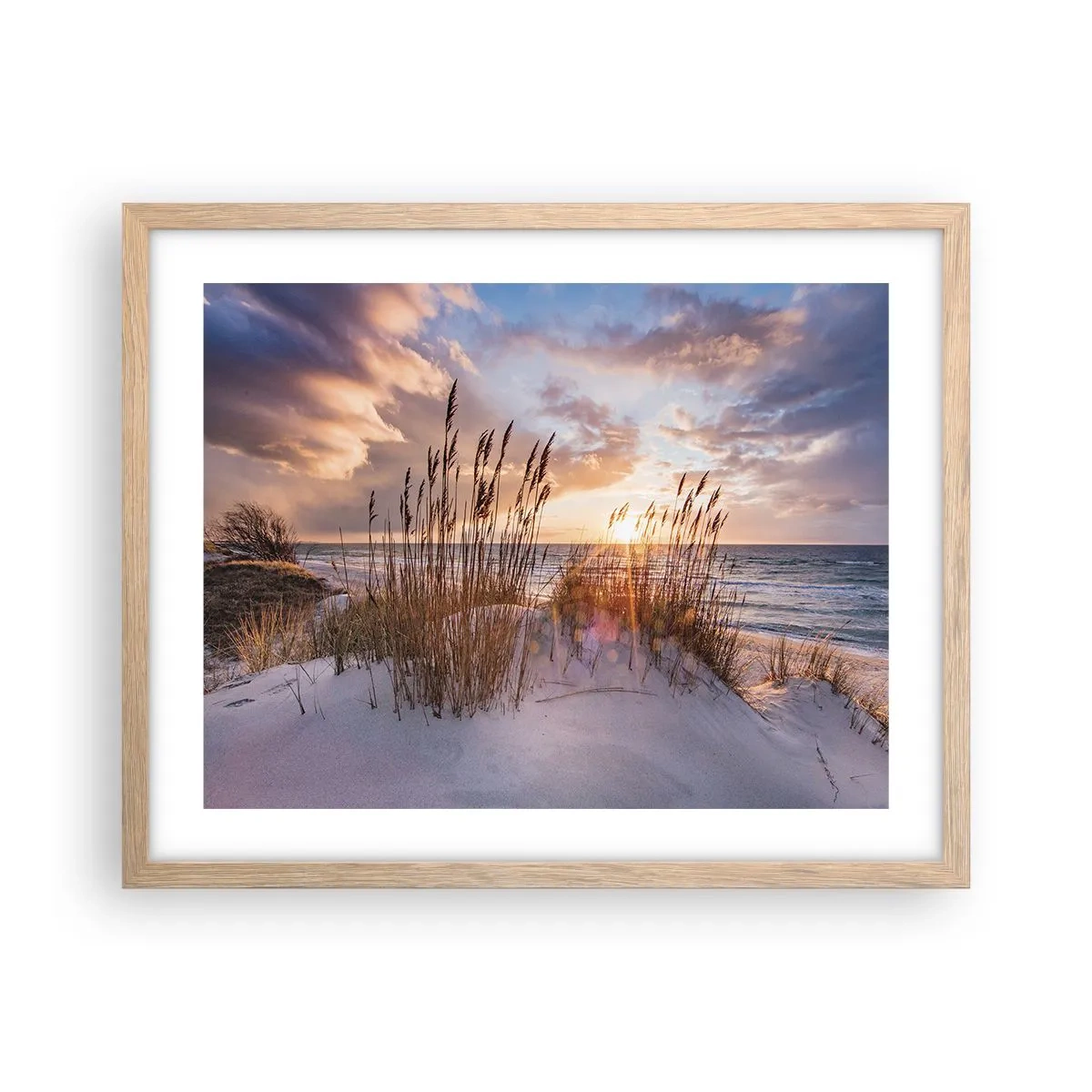 Poster in cornice rovere chiaro - L'addio al sole e al vento - 50x40 cm