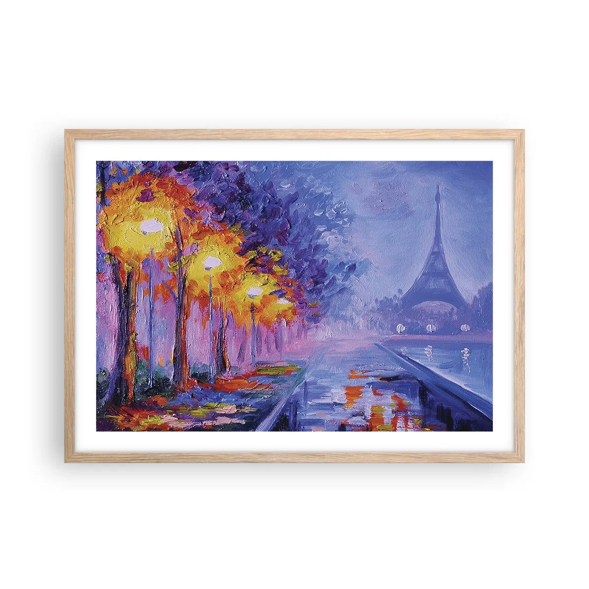 Poster in cornice rovere chiaro - Passeggiata da sogno - 70x50 cm