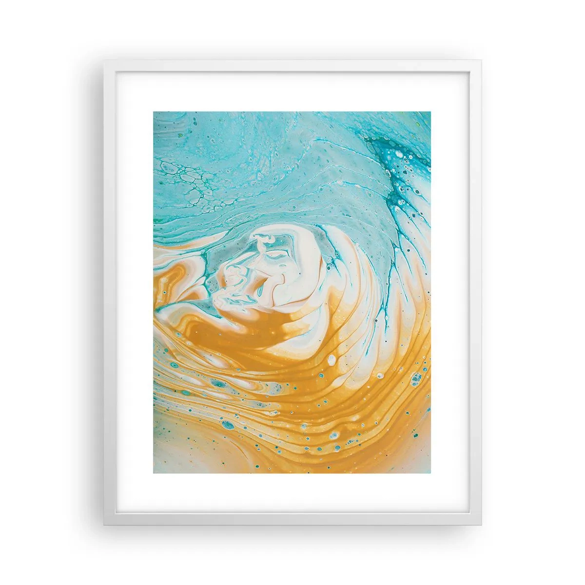 Poster in cornice bianca - Vortice pastello - 40x50 cm