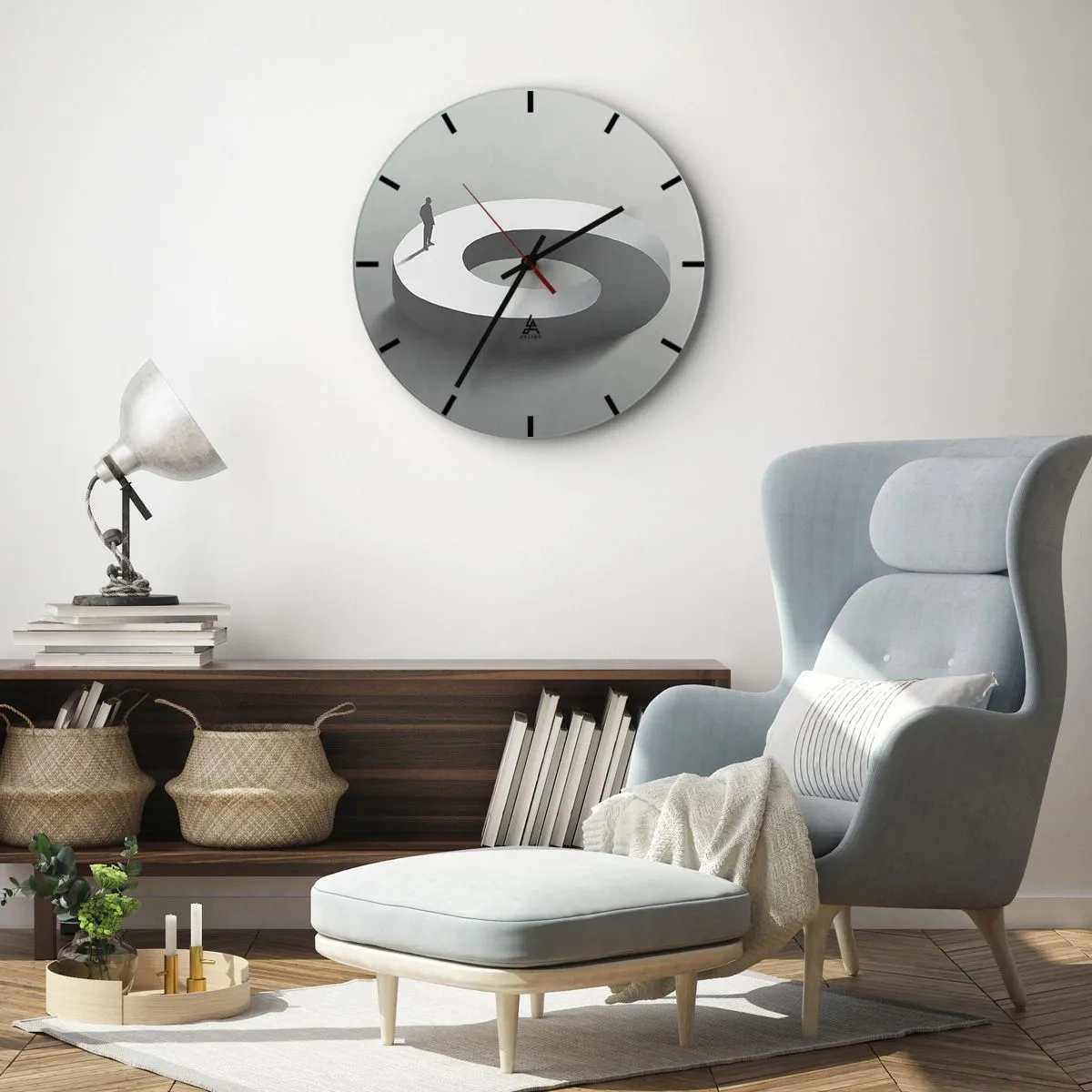 Orologio da parete - Orologio in Vetro - Prova a cavartela - 40x40 cm