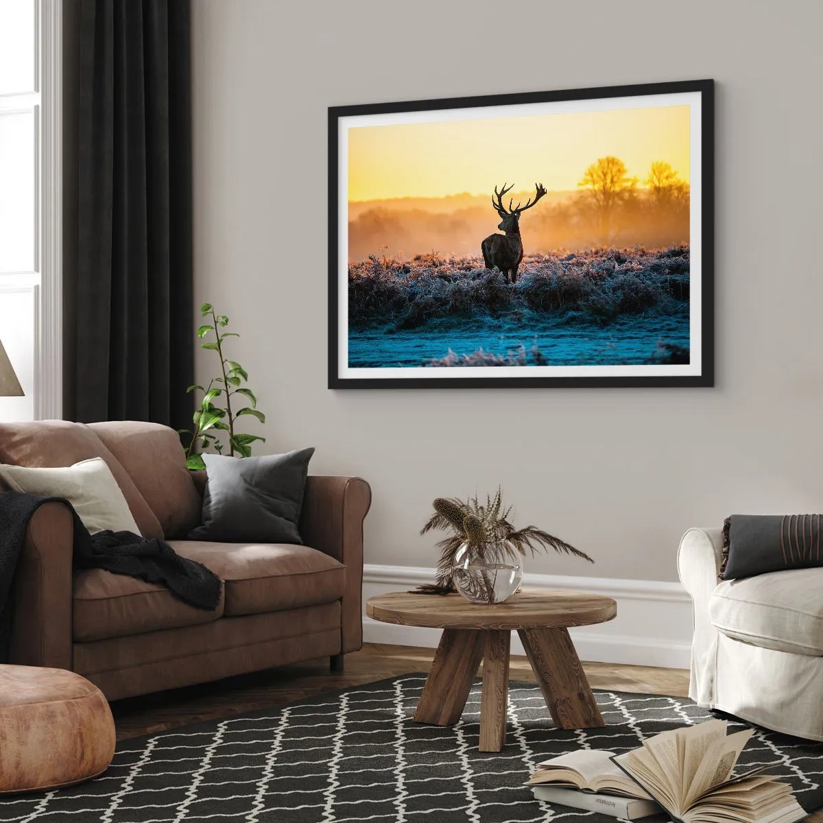 Poster in cornice nera - Incoronato nelle sue terre - 40x30 cm