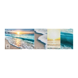 Campione di Fotomurale Premium Sand - Tramonto sul mare - Paesaggio, Spiaggia, Tramonto - 100x30 cm