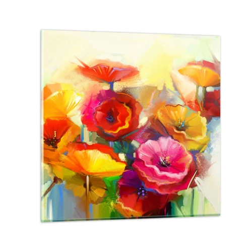 Quadro su vetro - Non solo rossi - 30x30 cm